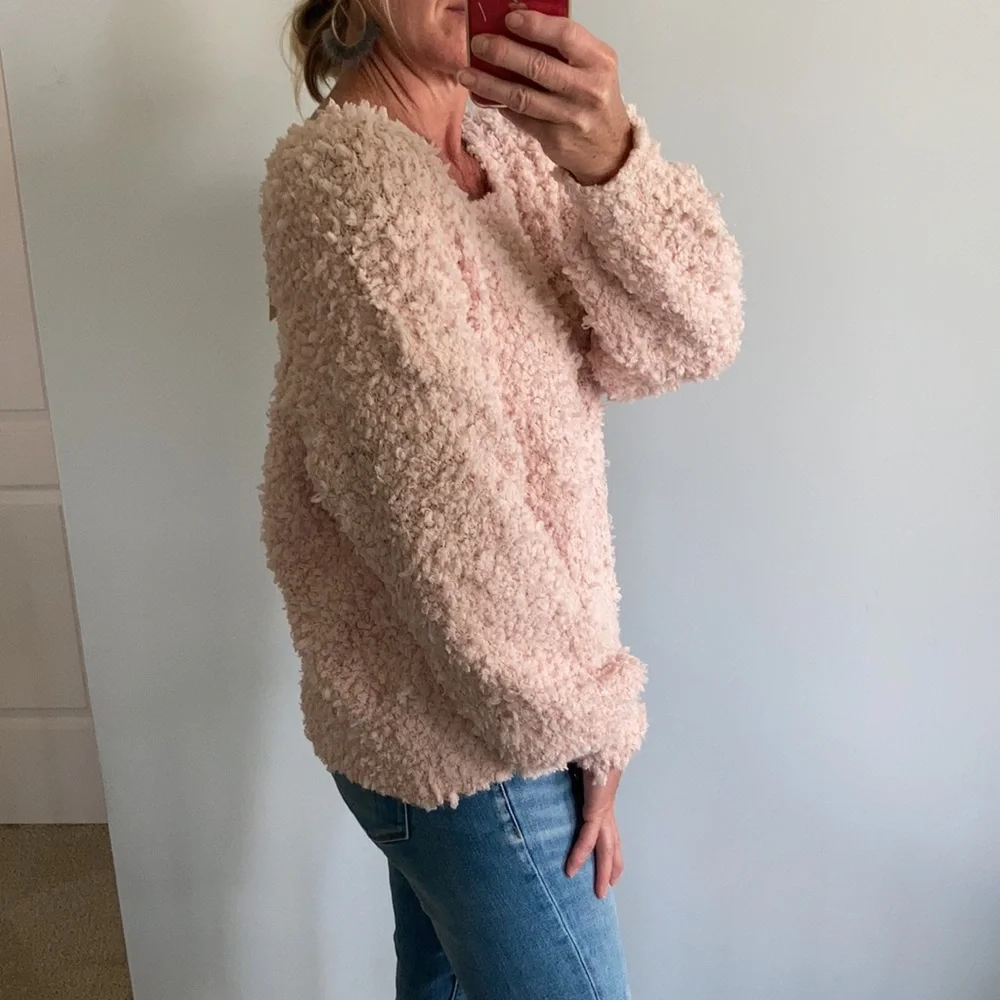 Blush, Fuzzy Knit Sweater - Picture 3 of 8